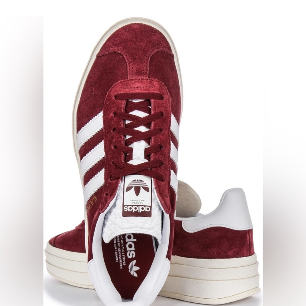 Adidas Gazelle Bold in Burgundy size 9